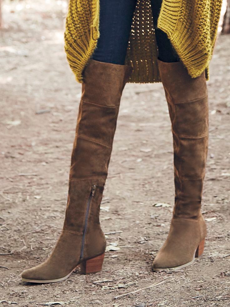 Sole Society Melbourne Over The Knee Boot - Brown Suede - Never Worn